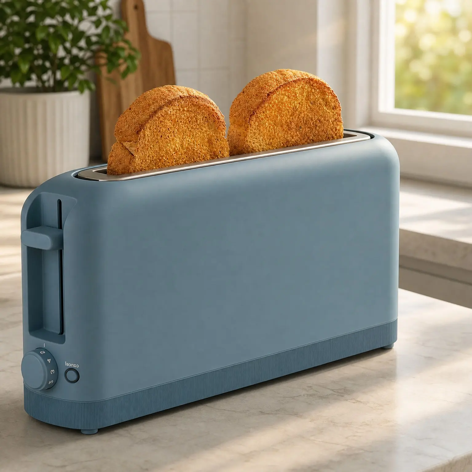 Slim 2-Slice Toaster with Long Extra-Wide Slot, Surf