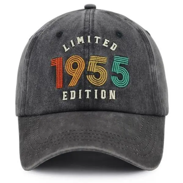 1955 Embroidered cotton baseball cap sun cap cap