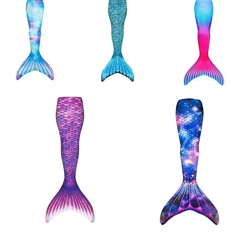 New Kids Adult Swimming Mermaid tail Girl Mom Cosplay Mermaid Costume Children Party Gift Fantasy Swimsuit With Monofin Fin