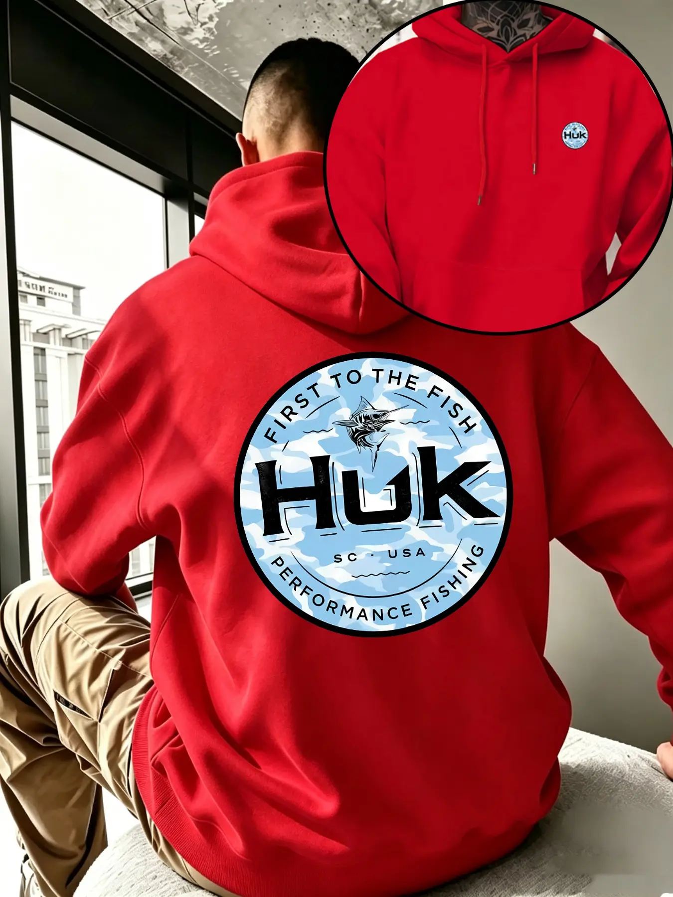 New Men's Hoodie, Letter Print, Soft Stretch Knit Fabric, Standard Fit, Casual Daily Wear, All Season Hooded Clothing, Fun Style, Essential for Young Adults
