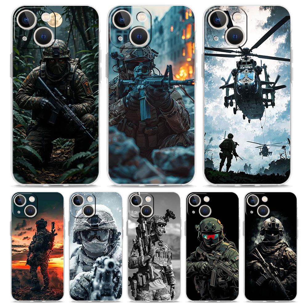 Phone Case For iPhone 1716 Cases iPhone 15 12 13 14 16 Pro Max  Max 15 Plus iPhone11 Cover Military Army Special Forces