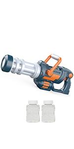 Metal Portable Multifunctional Bubble Making Machine, Professional Automatic Bubble Maker with High Output for Outdoor/Indoor Use, Wireless Remote Control (Black)