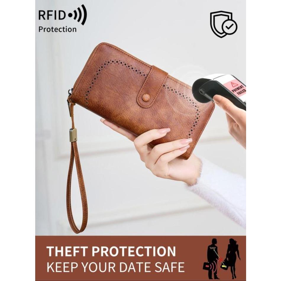 2026 NEW Women's Minimalist Casual Solid Color Long Wallet Multi Card Slot Zipper Card Holder Fashion for Women Girls TikTokShop