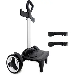 Backpack Trolley, Wheeled Cart with Noiseless Large Wheels Aluminium Alloy Folding Hand Truck with Luggage Strap for Backpacks Luggage cart,Rolling Backpack Dolly