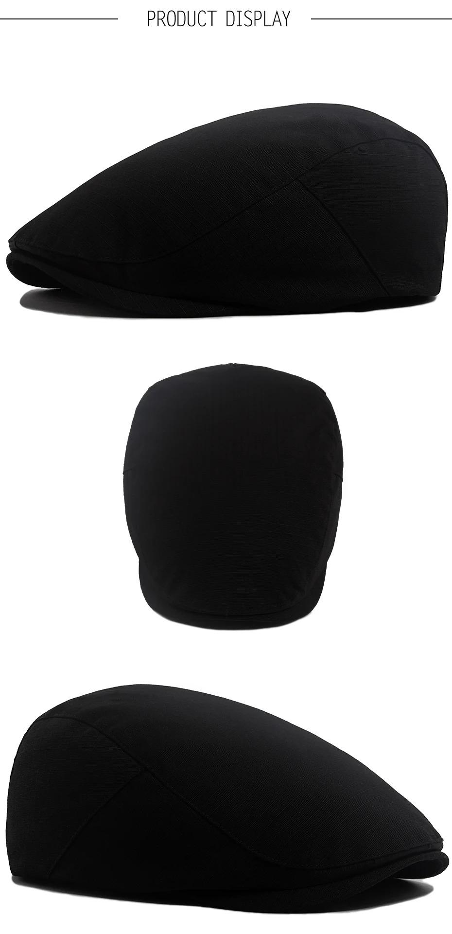 Spring Autumn Women Beret Casual Vintage Men Newsboy Cap Ladies Visor Flat Hat Button Adjustable For 55-59cm Head Circum Ference