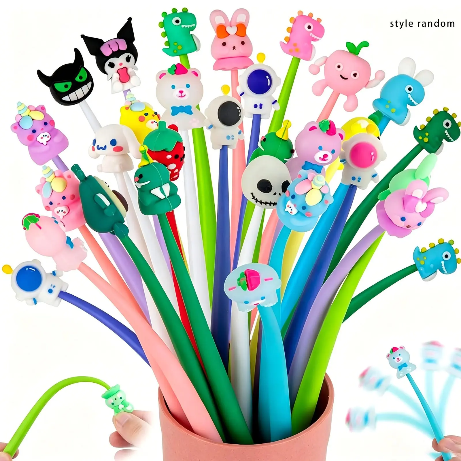30 Soft Pens, Fun Stress-Relief Balloon-Shaped Animal Design Novelty Pens, Cool Pens, Cute Pen, Perfect Party Gifts, Birthday Presents, Classroom Rewards, Random Styles