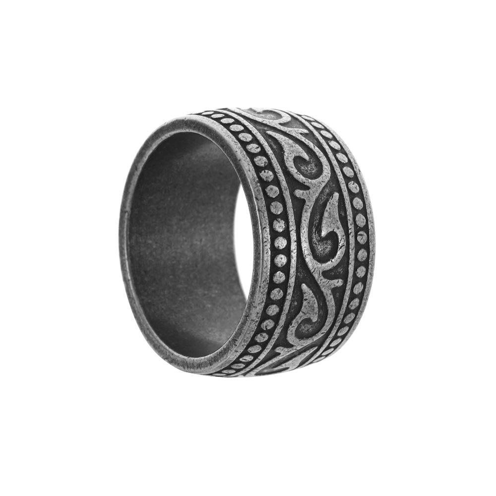 Popular Celtic Triangle Knot Cast Titanium Steel Ring, European and American Men's Fashion Accessory, Personalized Ring