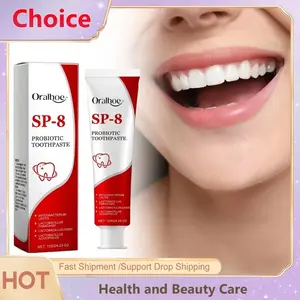 Sp-8 Probiotic Toothpaste Brightening Mint Fresh Breath Deep Cleaning Remove Plaque Stains Oral Hygiene Teeth Whiten Toothpaste