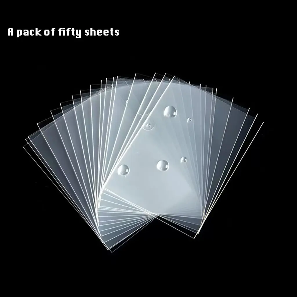 50pcs Transparent Light-Sensitive Plastic Card Sleeves 66x91mm, K-Pop Collectible Protection, Anti-Scratch Card Guards, Ideal for Fans and Collectors, Photocard Sleeves