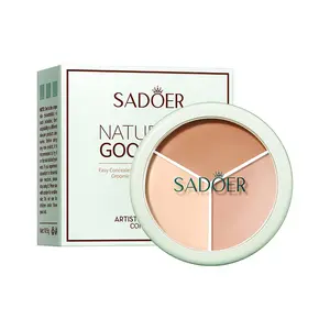 3-Color Concealer Contour Palette – Multi-Functional Cream Texture, Brightening & Blemish Cover, Easy Blending for Face Shaping, Even Skin Tone & All-Day Makeup Wear - Beginner Friendly Daily Makeup Tool for Women, Women's cosmetics, Concealer & Contour t