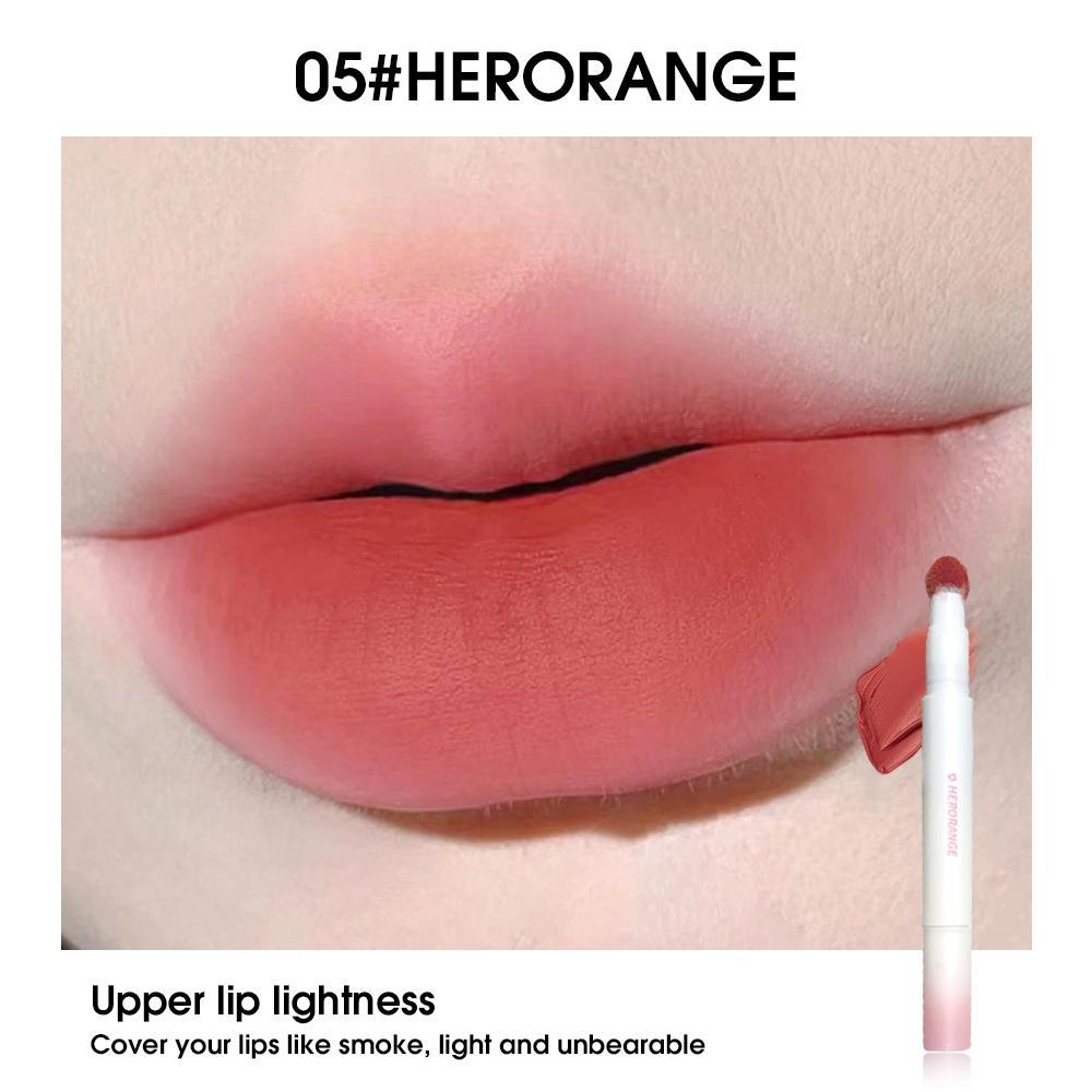 Compact Fur Ball Sponge Head Matte Lipstick for Music Festival Makeup, 1 Count Velvet Matt Finish Lip Gloss for Girls, Lip Moisturizer, Trending Makeup, Summer Makeup, Korean Makeup, 2000s Makeup, Moisturizing