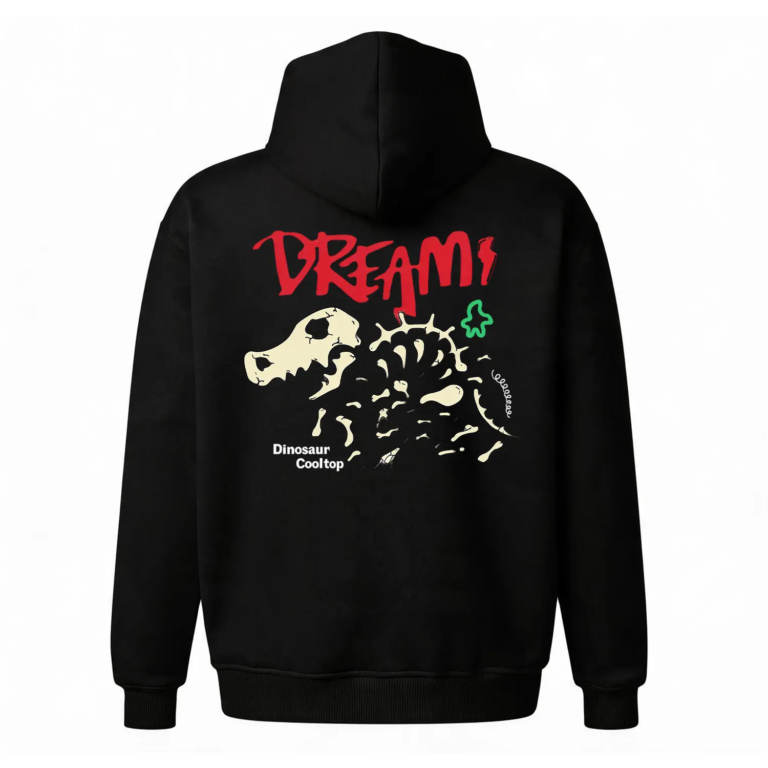 Funny Dinosaur Graphic Hoodie |   Indie Comic Back Print Sweatshirt |   Cartoon Skeleton Pullover |   Oversized Unisex Fleece Top |   Cute Doodle Aesthetic Hoodie for Men & Women