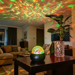 Universe Starry Galaxy Water Ripple Projection Lamp, Starry Sky Projector, Adjustable Lighting, Enhances Atmosphere for Bar, Music, Coffee Shop, Bedroom, Study Room