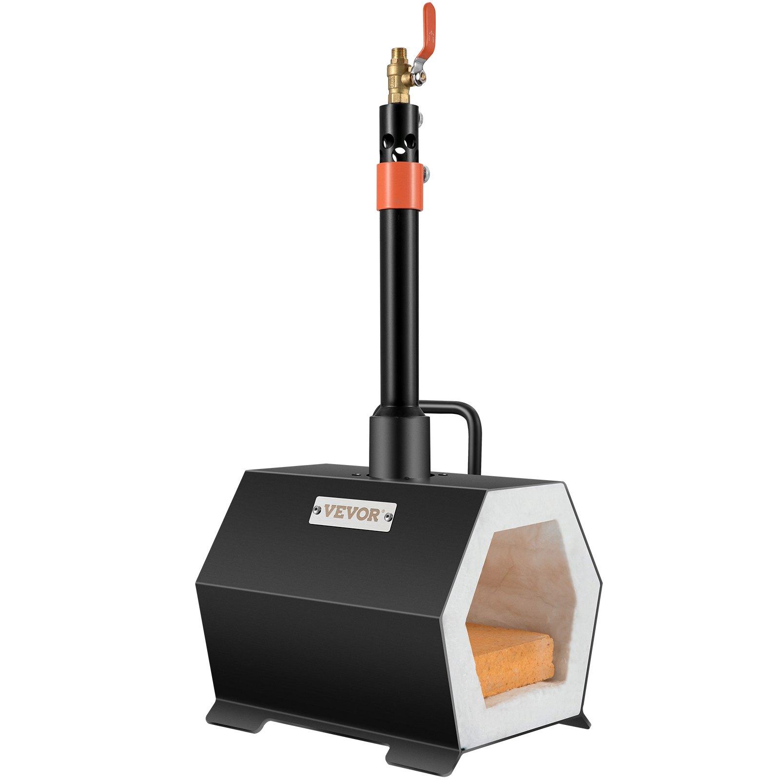 VEVOR Propane Forge Portable, Single Burner Tool and Knife Making, Large Capacity Blacksmith Farrier Forges, Mini Furnace Blacksmithing, Gas Forging Tools and Equipment, Complete Kit