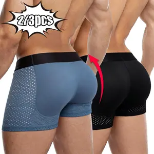 Seamless Men Butt Padded Underwear Back Enhancing Boxer Briefs Gym Athletic Hip Lifting Men's Underwear Mens Boxer Mens Padded Underwear Boxer