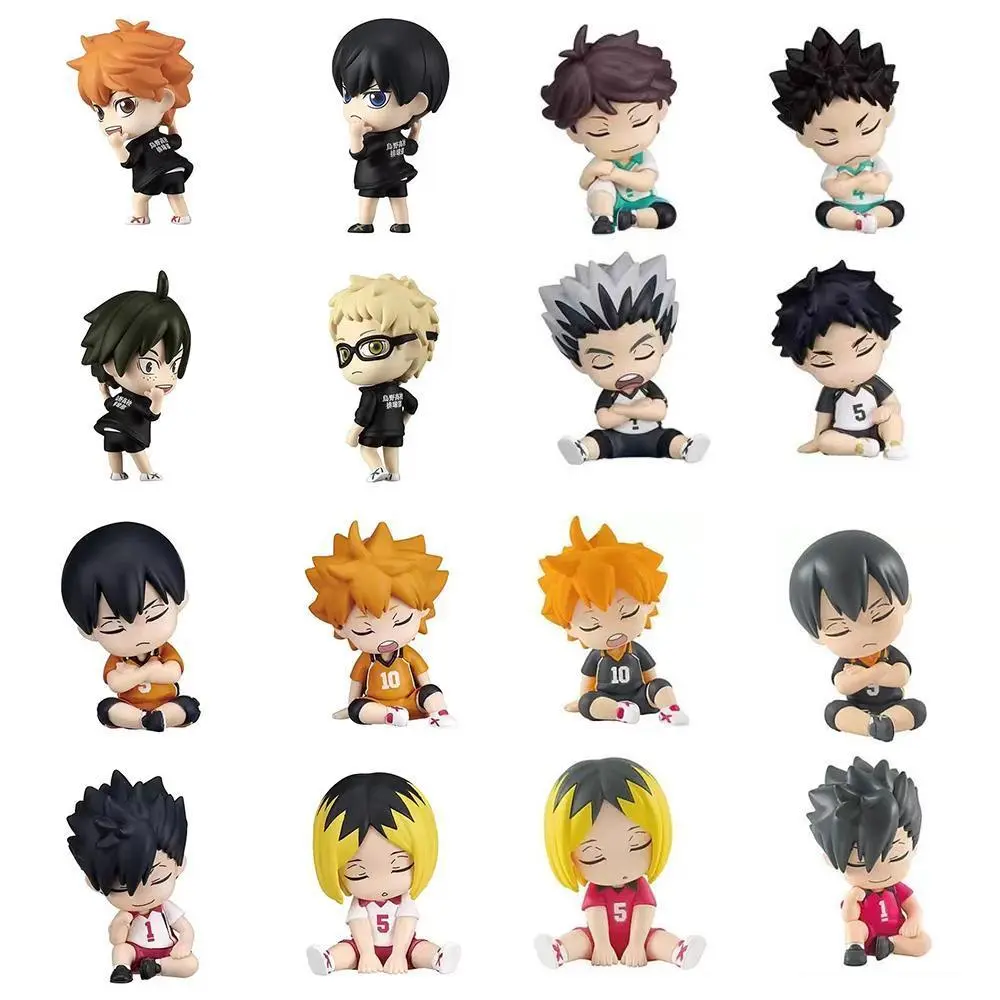 2026 new Japanese Genuine Gacha Scale Model Haikyuu Shoulder To Shoulder Sitting Figure Shoyo Hinata Tobio Kageyama Action Figure Toys