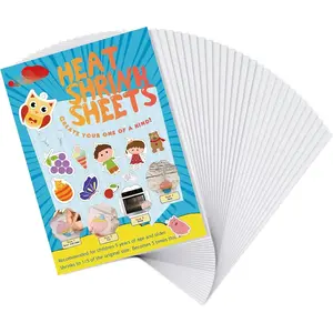 40 count Shrink Plastic Sheets, Shrink Paper Kits for DIY Handprint Keychains, Easter Decorations,  Paper Crafts and Fathers Day, 7.9 x 5.7 inch / 20 x 14.5 cm