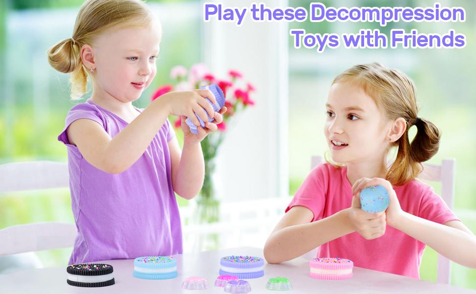 Squishy Fidget Toys,Cookie Taba Squishy Toys,Ultra-Soft Stress Relief Toys for Kids Adult,Sensory Toys with Cute Design,Anxiety Relief Party Favors