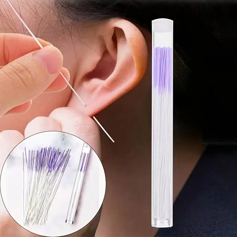 60-Pack Unscented Ear Piercing Thread, Unisex Plastic Ear Care Tool, Prevents Clogged Ear Holes, Cleans Ear Jewelry Dirt