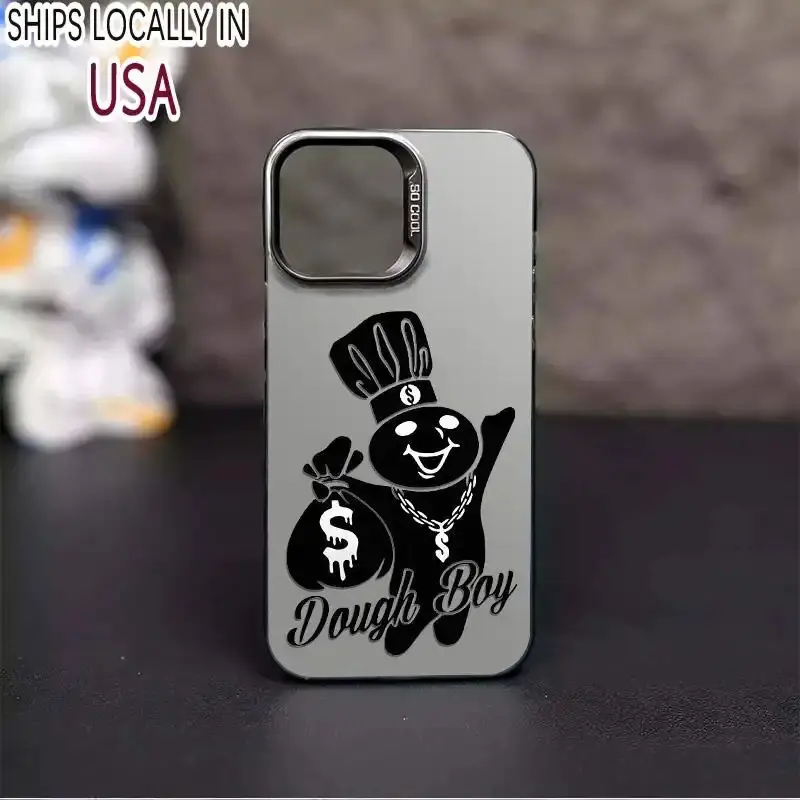 Dough Boy Aesthetic Pattern Casing For iphone 17 16 15 14 13 12 11 X XS SE23 PRO PLUS MAX 2020 2022 SAMSUNG GALAXY S22 S23 S24 FE ULTRA PLUS Hard TPU PET PC Black Silver Gift Shockproof Protection Aesthetic Anti-Drop Protective Protector Phone Cases