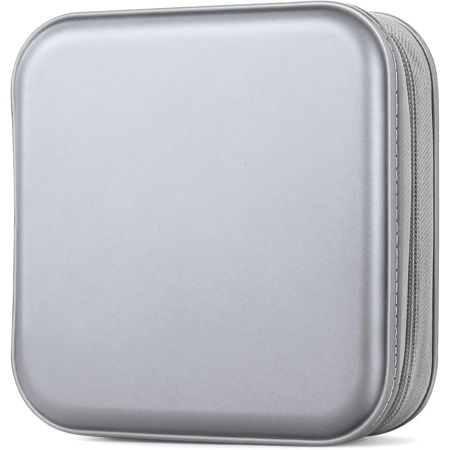 CD Case, 40 Capacity Hard Plastic DVD Case Portable Zipper CD/DVD Wallet Holder Storage Disc Binder Album Bag for   Travel()