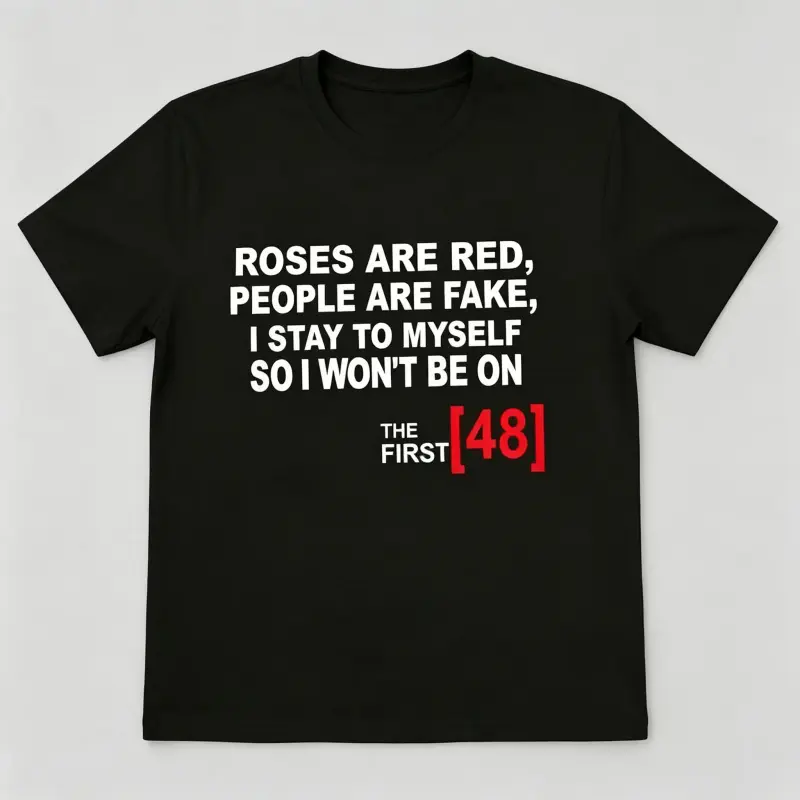 Roses Are Red Funny Graphic T-Shirt for Men & Women, Sarcastic Slogan Cotton Tee, Casual Street Style Top for Summer Day