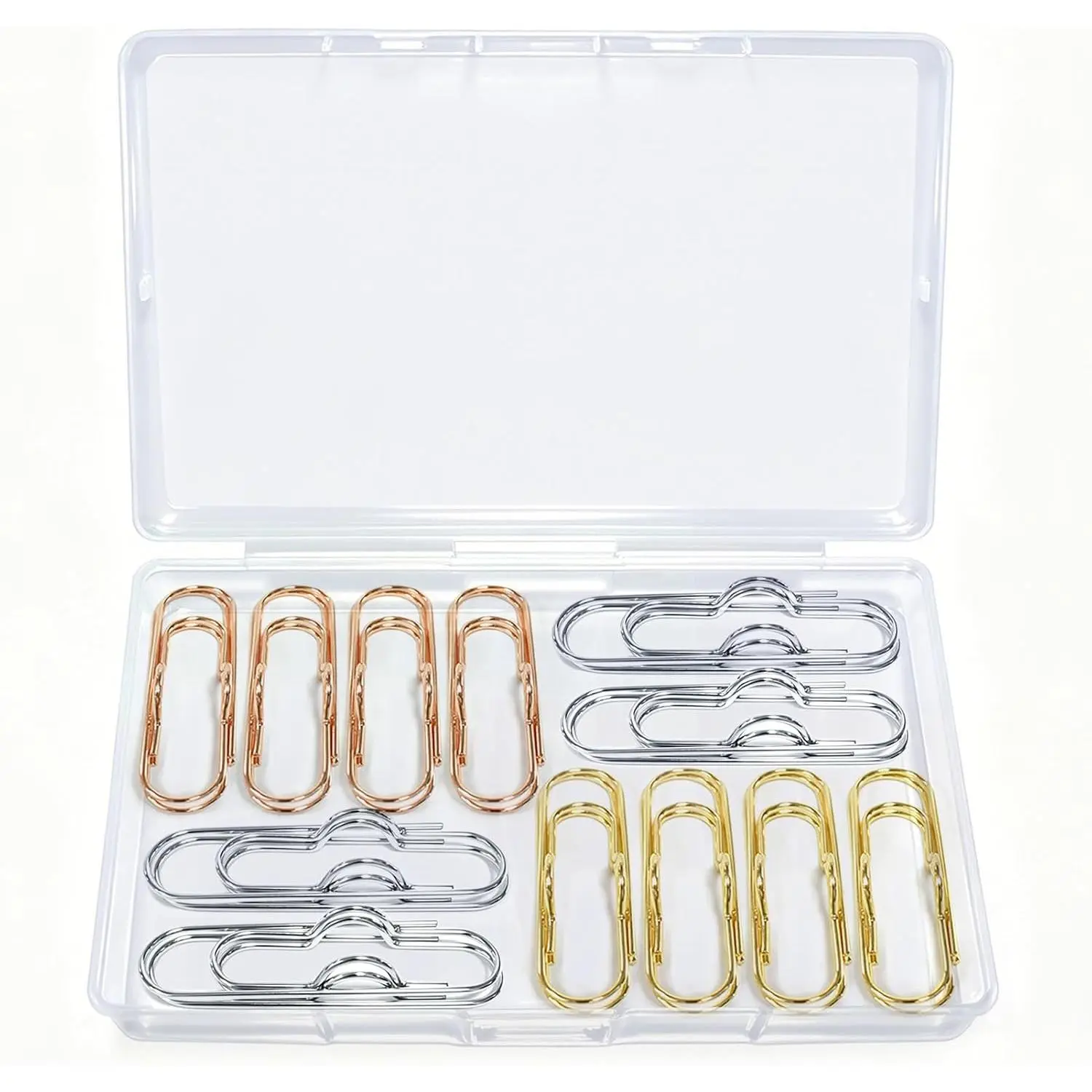 24 Pack Pen Clips, Metal Paperclip Pen Holder Clip | Pencil Clip for Notebooks, Books and Papers ( and  and Rose )