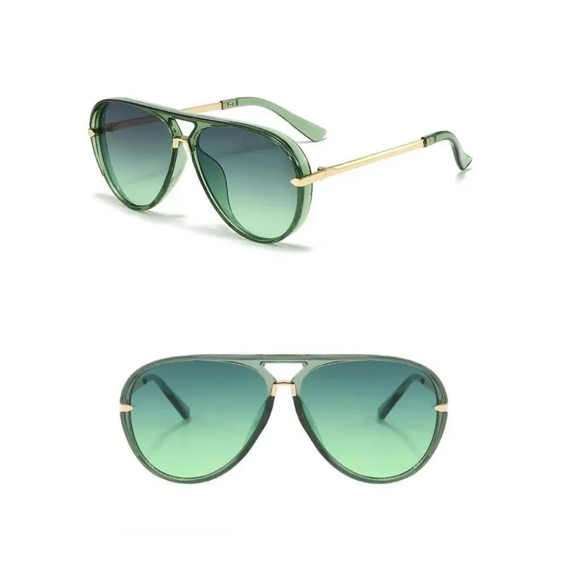Women's Retro Aviator Sunglasses - 60s Classic Trendy Style, Gradient Lenses, Durable Metal-PC Frame, Lightweight Sun Glasses, UV400 Uv Protective Glasses, Fashionable Multifunctional Shades, One Size Casual Eyewear, Beach Glasses, Casual Shades