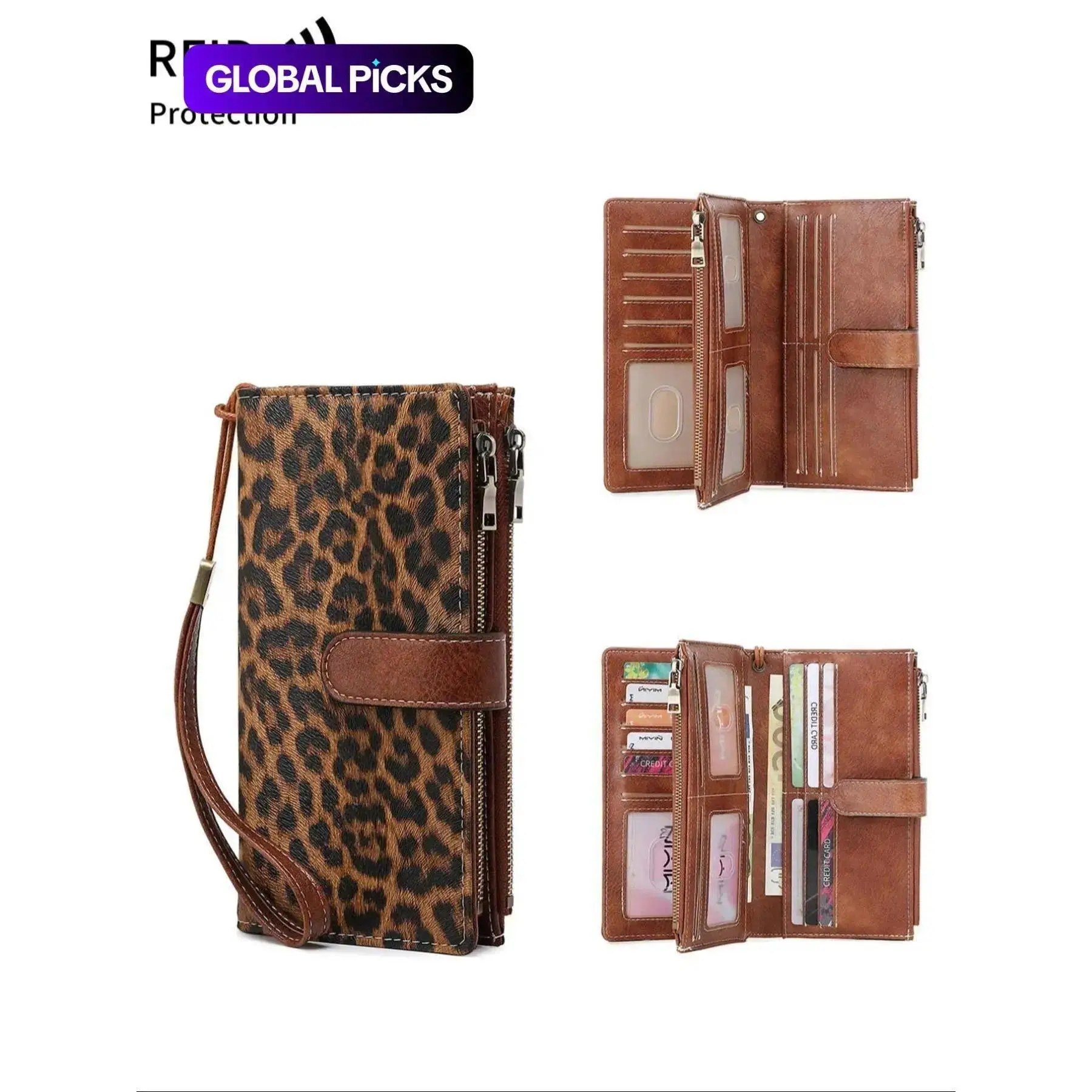 Fashion Leopard Pattern Zipper Long Wallet, Casual Versatile Stylish Wallet for Women, Trendy All-match Exquisite Wallet, Durable Design for Birthday, Christmas, Valentine's Day Gift