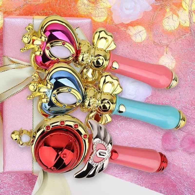 Sailor Moon Queen Serenity Musical Spiral Heart Moon Rod Henshin Stick Figure Toy - 7th Battery-Powered Multi-Size Fashion Accessory Set for Girls, Halloween & Christmas Gift, Accessories, Anime, Costume Prop, Audio, Feminine, Manga, Voice Playback, S, Po