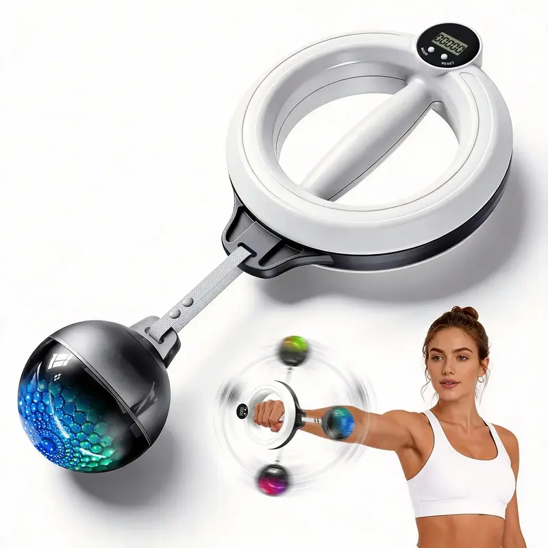 360 Rotation Wrist and Forearm Trainer, Unisex Upper Body Strength Tool, Portable Home Gym Equipment, Arm Shoulder Chest Workout Device