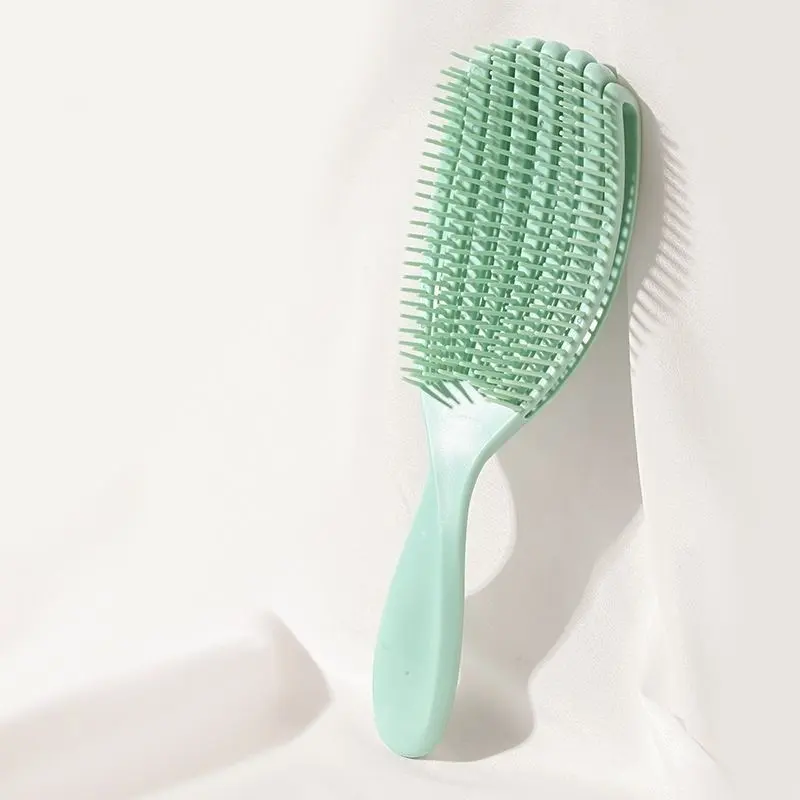 Shell Shape Hollow Cushion Comb Anti Static Scalp Massage Adds Shine Volumizes Roots Smooth Detangling No Pulling Cushion Bounce Comfortable Teeth Wet Dry Use Lightweight Portable for Home and Travel Daily Styling Hair Helper
