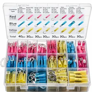 Heat Shrink Wire Connectors, Insulated Crimp Terminal Set with Seal Electrical Connectors, Waterproof Protective Connectors for Marine and Automotive Switch