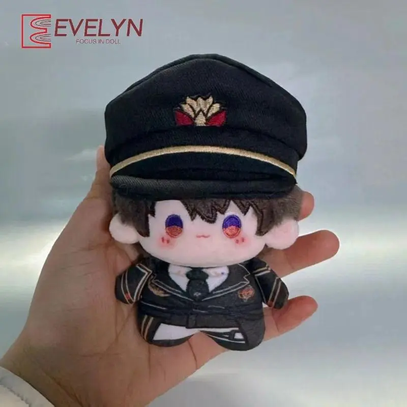 Evelyn Love and Deepspace Caleb 10CM Plush Doll Printed Body Stuffed Toy Cotton Doll With Hat Pendant Keychain Birthday Gift