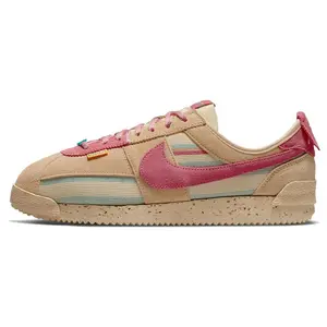 Union x Nike Cortez Sesame Retro Breathable Fabric Low-Top Casual Running Shoes for Men and Women Verifiable, with credentials and supporting global authentication