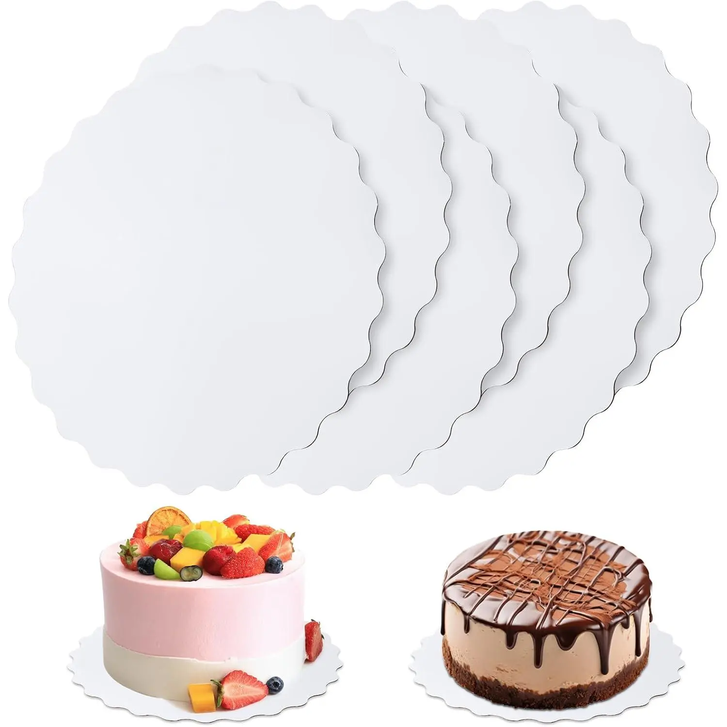 6 count Cake Boards,White Cake Boards 10 inch Round,Oil-proof Cake Base