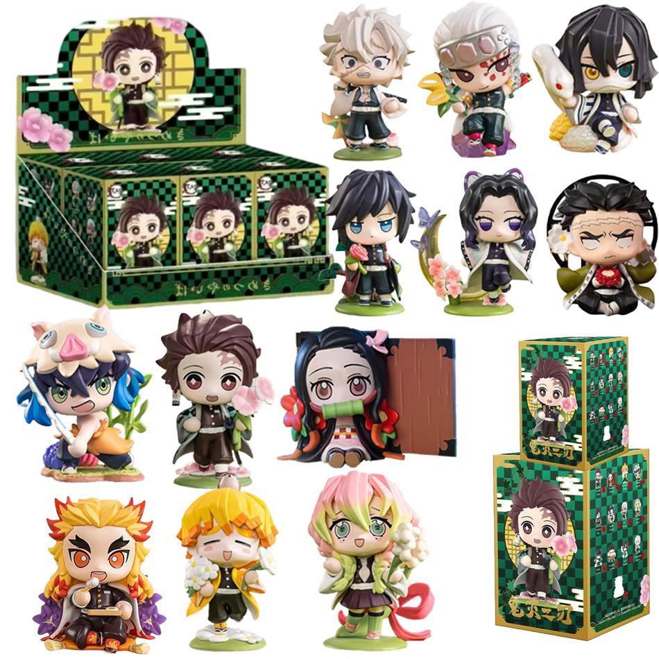 Demon Slayer Tanjiro Kamado Nezuko anime cartoon figure blind box creative personalized statue model ornament surprise gift box