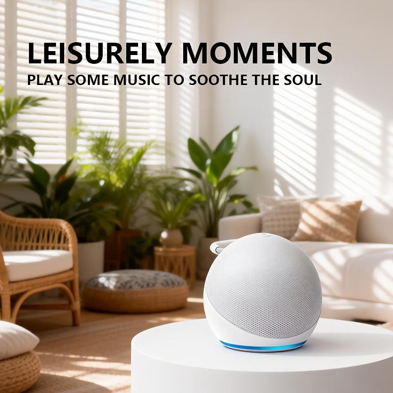 Alexa Dot Smart Speaker with RGB & Subwoofer Sound - Portable Base Compatible for Echo Dot, Desktop Speaker System, RGB LED Effects, Low Voltage Operation for Theater, Dorm, Office (No Revision Changes)
