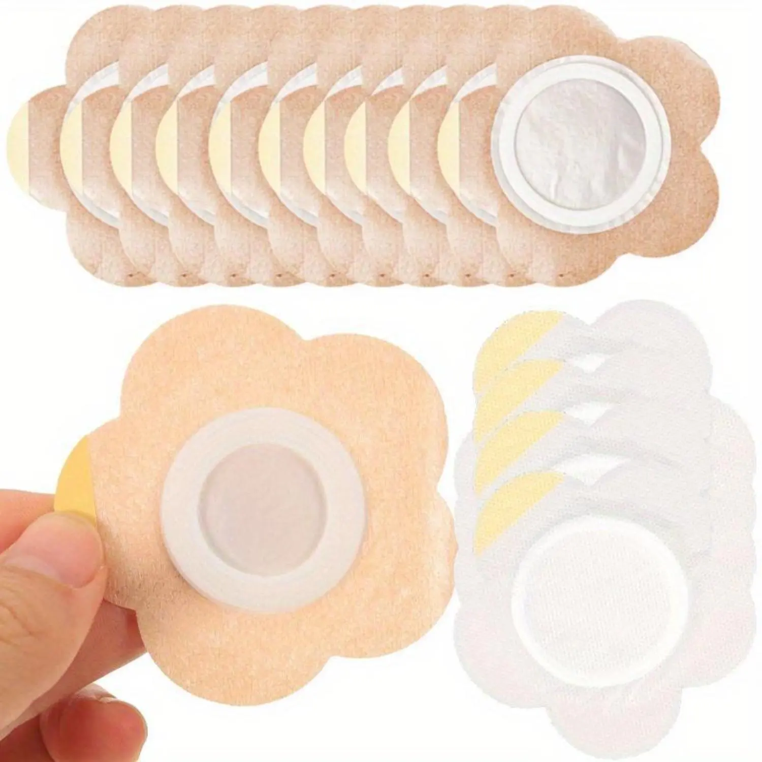 Navel Patch Set, Skin Patch, 100 Pieces Non-Woven Navel Patches, Tape Fixed, Single Item Pack, No Ca Prop 65 Warning