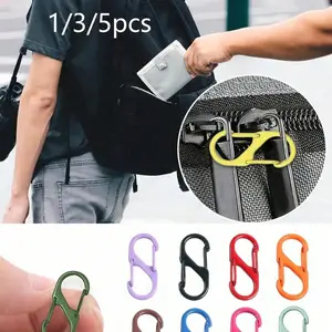 1-5pcs Backpack Zipper Lock Set For Men And Women Easy-Pull Buckle Anti-Theft Alloy Zipper Clip - Backpack Buckle With Two Spring Buckles For Luggage Suitcase Handbags Keys Purse DIY Accessories Travel Essentials Multi-Functional S Buck