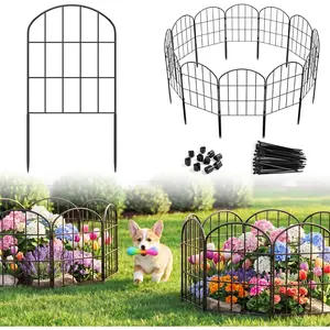 19 Pack Decorative Garden Fence Panels - 24in (H) x 20.58ft (L)  Barrier Fence No Dig Fencing Rustproof Metal Wire Edging Panel Border Apply to  Fencing for Yard Outdoor Decor Flower Beds
