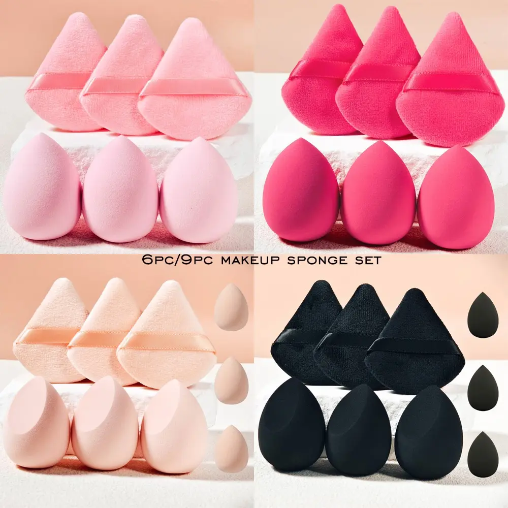 Makeup Sponge & Triangle Cosmetic Applicator Kit, Makeup Blender, Multi-Shape Facial Tools for Liquid Foundation, Cream & Loose Powder, Soft Contour Face Makeup Accessories