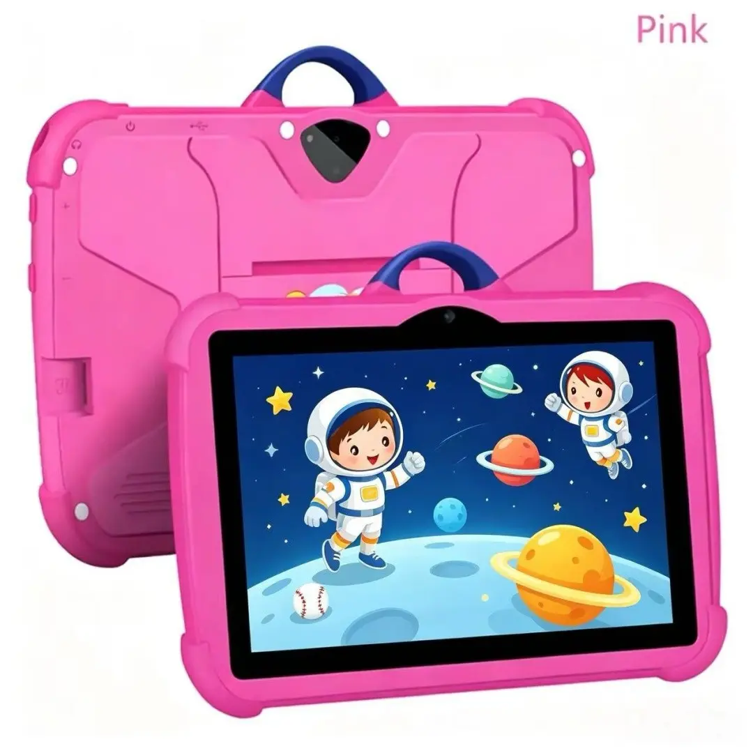 2026 Latest 7-Inch Student Android WiFi Tablet, 1+16GB Learning Tablet with Shockproof Case, Parental Control, Gift for Kids