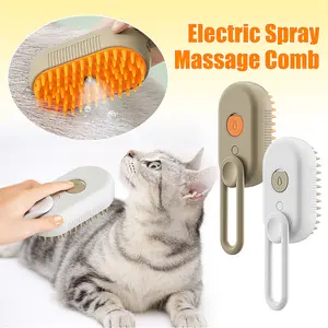 2026 Top-Rated,3-in-1 Electric Steam Spray Brush for Cats, Dog Grooming Tool with Massage & Hair Removal Functions, Pet Grooming Comb Supplies，dog brush shedding，deshedding comb