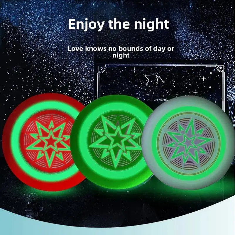 Professional Competition Grade 175g Ultimate Frisbee, Durable PE Flying Disc for Outdoor Training, Glow-in-the-Dark Return Disc for Adults & Kids