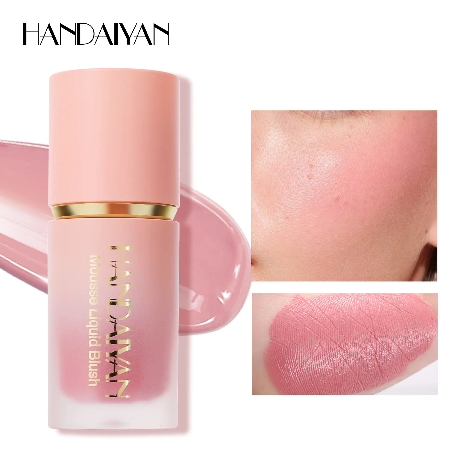 Viral Liquid Blush, Matte Natural Easy To Blend Pigmented Cheek Tint, Contouring Face Shaping Long Lasting Blush Makeup