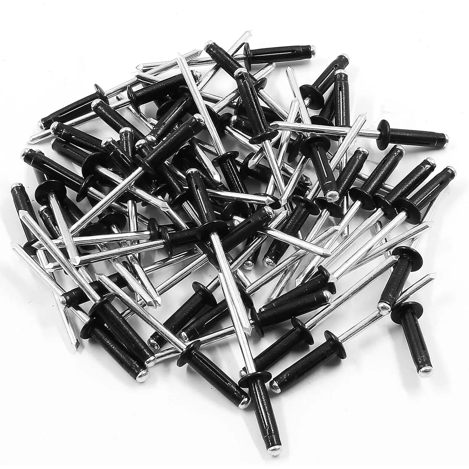 Tri-Fold Rivets, 5/32" x 5/8", Black | 60 count, Tri Grip Rivets , Blind Rivets, Pop Rivets