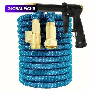 Expandable Garden Hose Set, Portable Garden Hose with 3/4-Inch Heavy-Duty Solid Brass Connector, Lightweight Leak-Proof Water Hose, Watering Tool, for Garden Watering and Car Washing #GLOBAL PICKS