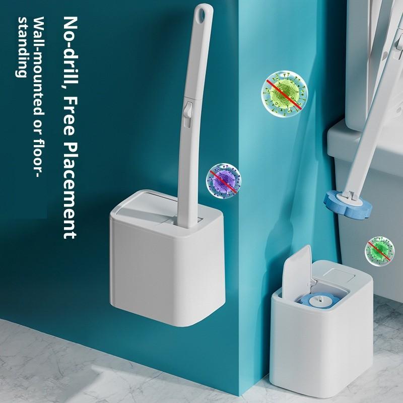 One-Use Toilet Cleaning Set, Includes 54/24 Replacement Brush Heads, Toilet Bowl Cleaner, Sink Cleaning System, Bathtub Drain Plug, Toilet Wand