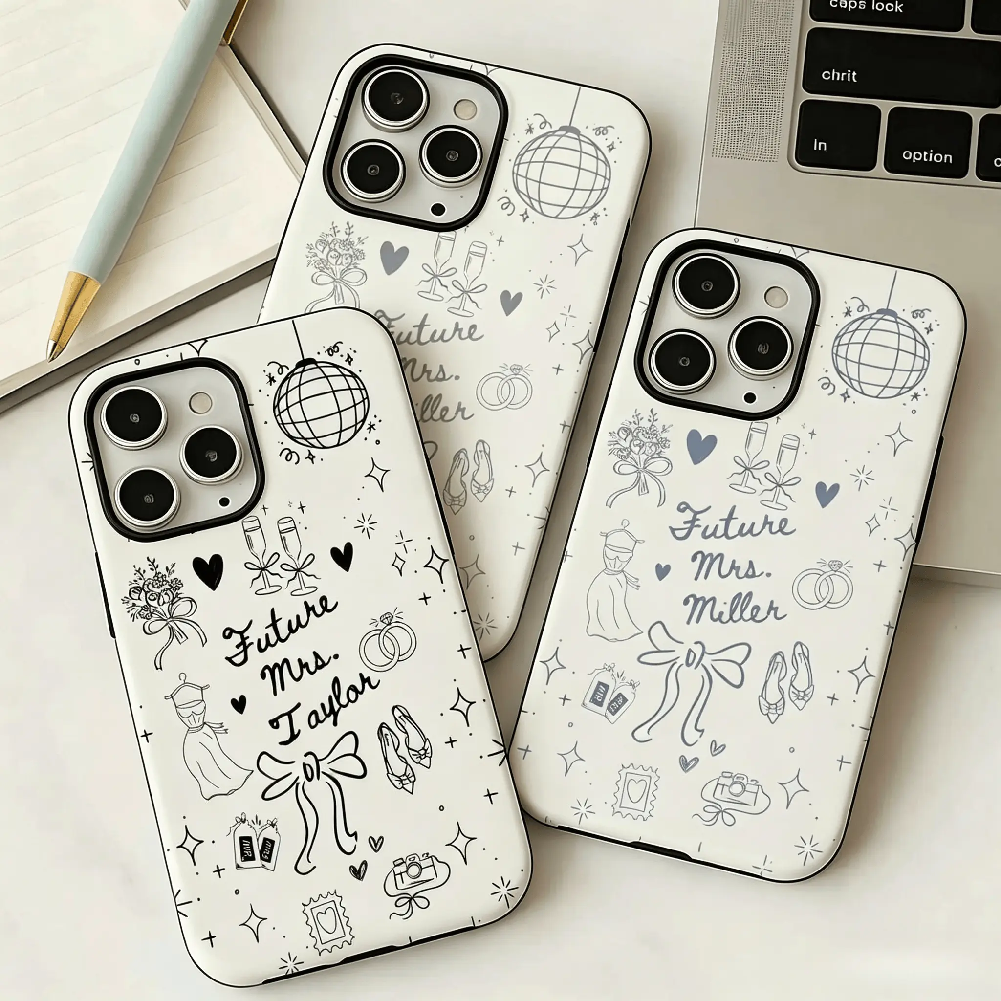 Personalized Future Mrs. Shockproof Phone Case - Protective Casing,  Bride-To-Be Gift for iPhone 17/16/15/14/13/12 (Pro, Max, Plus, Mini).